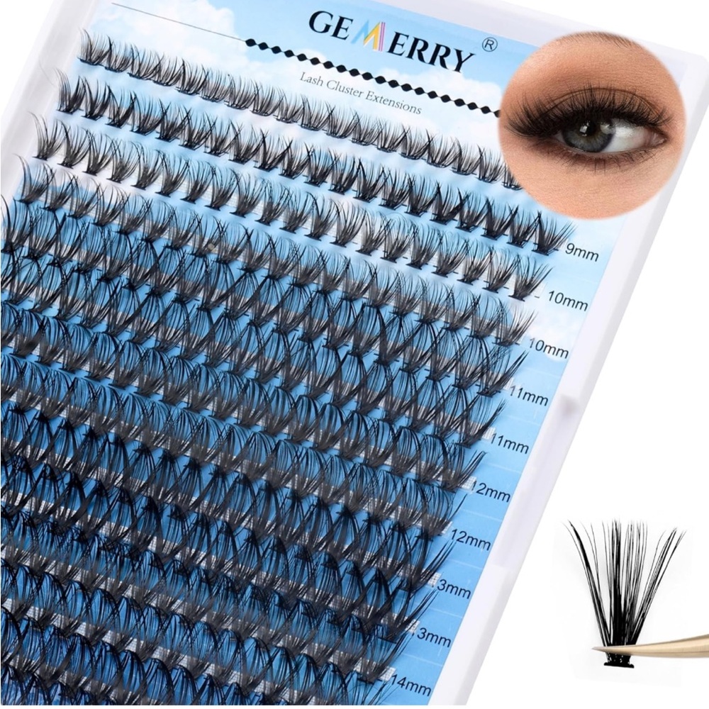 Individual Lashes 280pcs Lash Extensions Clusters Mixed Tray DIY Reusable Matte